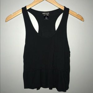 Black Ruffled Tank